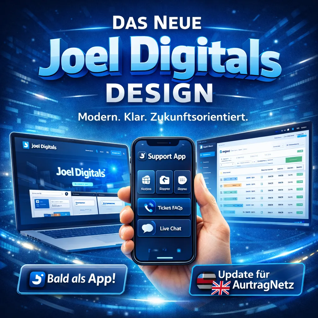 Neues Design bei Joel Digitals – Moderner, klarer, zukunftsorientiert