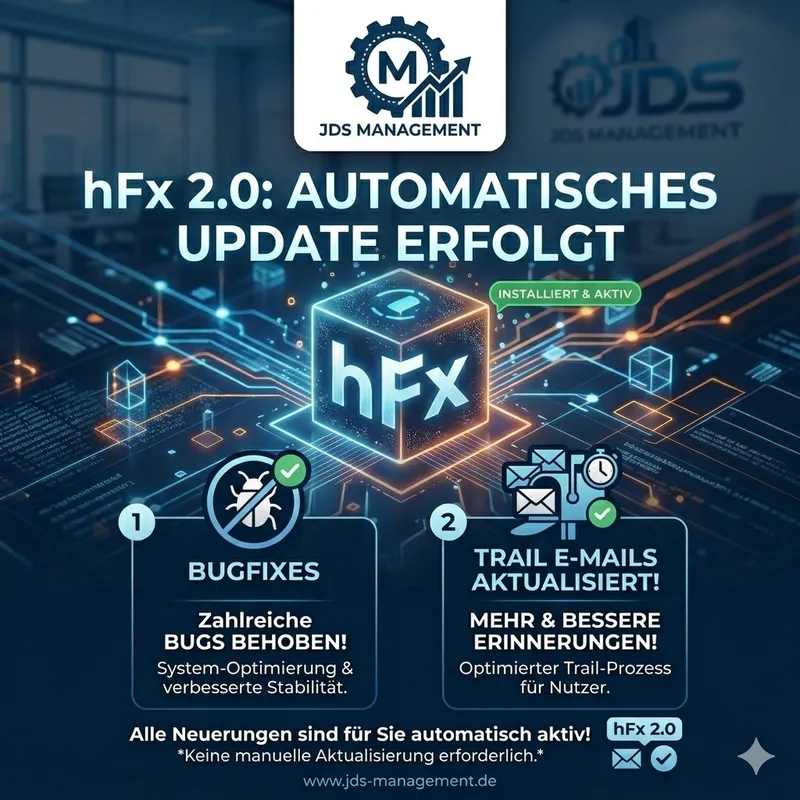 🚀 Das neue hFx1.2-Update ist jetzt live – Automatische Verbesserungen für JDS Management