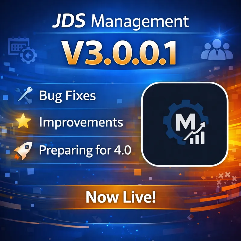 JDS Management V3.0.0.1 – Stabilität, Verbesserungen & der Blick Richtung 4.0.0.0