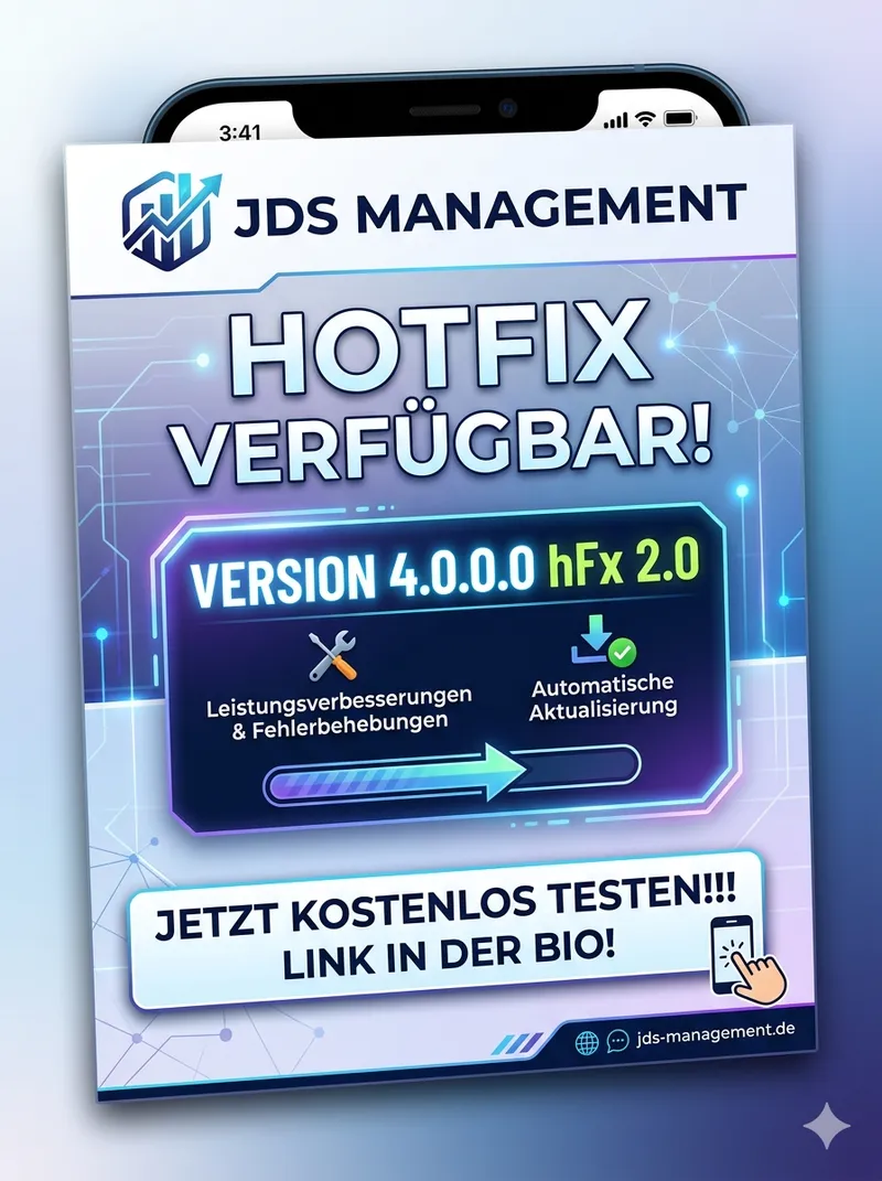 JDS Management Version 4.0.0.0 hFx 2.0: Das unsichtbare Power-Update für deinen Workflow