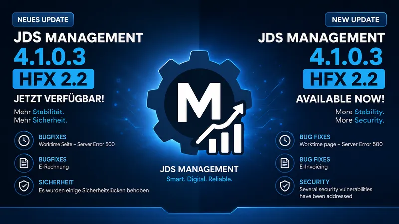 🚀 JDS Management Hotfix 4.1.0.3 HFx 2.2 veröffentlicht