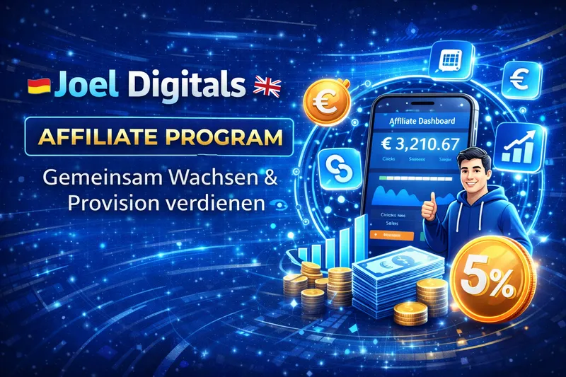 Das Affiliate-Programm von Joel Digitals – Gemeinsam wachsen & Provision verdienen