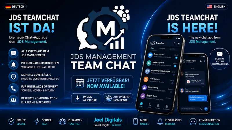 JDS TeamChat ist jetzt verfügbar – Die neue Chat-App für das JDS Management
