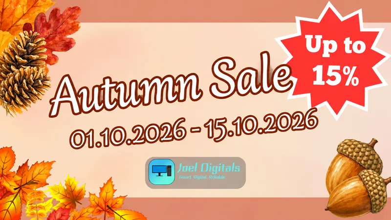 Der Joel Digitals Herbst Sale startet bald!