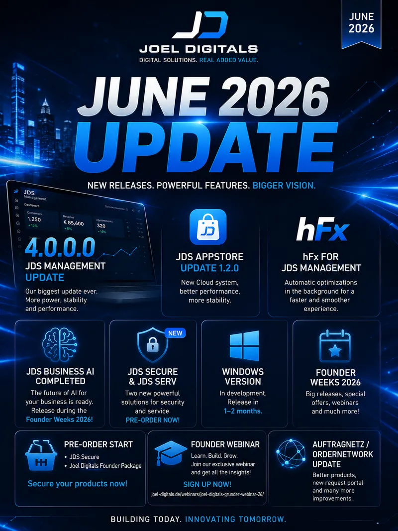 Juni 2026 – Monatsupdate bei Joel Digitals