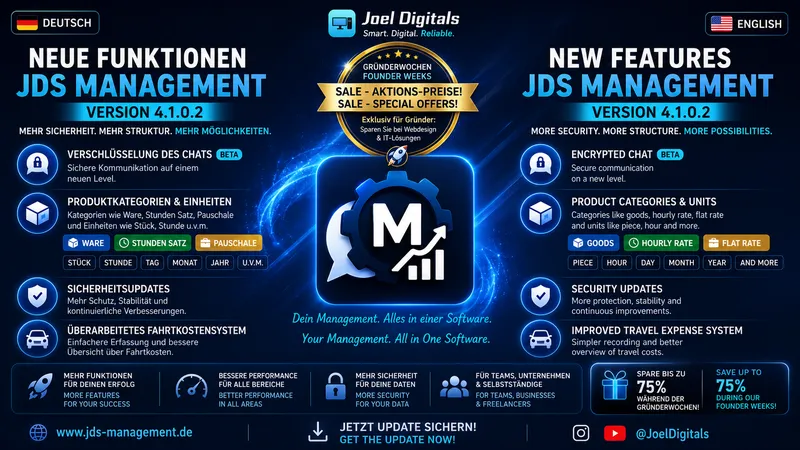 JDS Management V4.1.0.2 veröffentlicht – Mehr Sicherheit, mehr Struktur und noch mehr Flexibilität