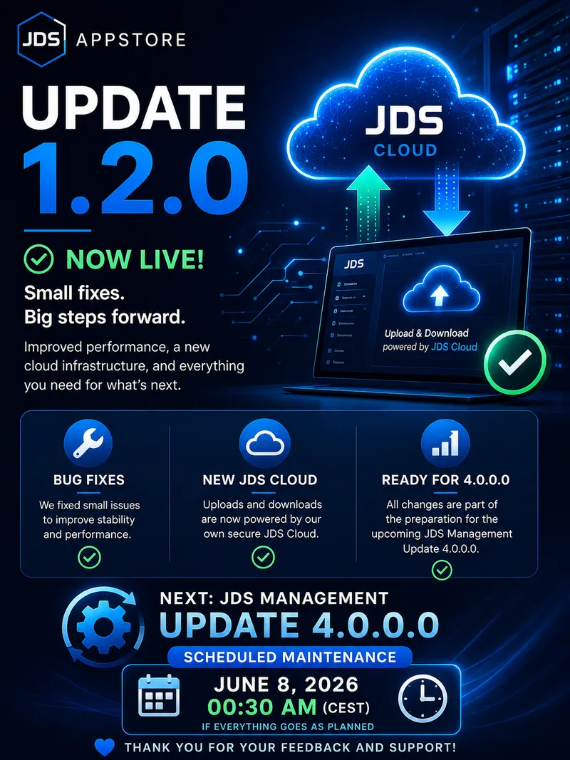 JDS AppStore Update 1.2.0 veröffentlicht