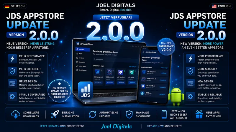 JDS AppStore V2.0.0 & Android App V2.0.0 veröffentlicht